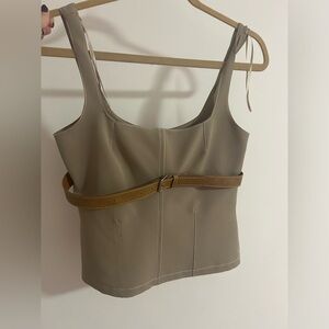 Zara belted tan top NWT